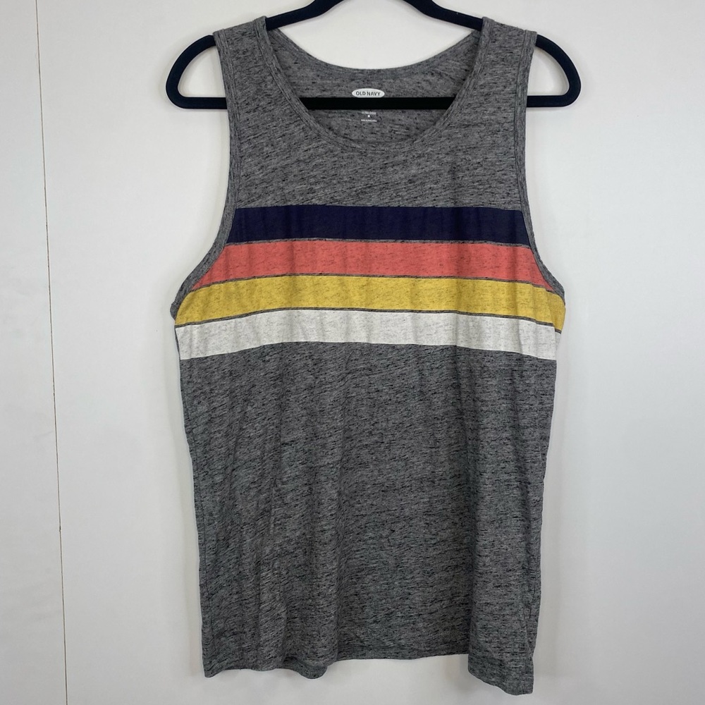 Old Navy Men's Striped Medium Tanktop Shirt Top
